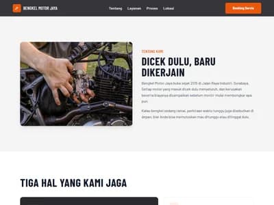 Website Bengkel Motor Jaya